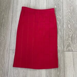 Elegant Red Pencil Skirt